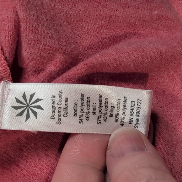 Athleta Dhara Red Lined Dress Size 2X - Picture 7 of 9